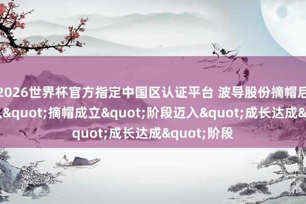 2026世界杯官方指定中國區(qū)認(rèn)證平臺(tái) 波導(dǎo)股份摘帽后公司有望從"摘帽成立"階段邁入"成長達(dá)成"階段