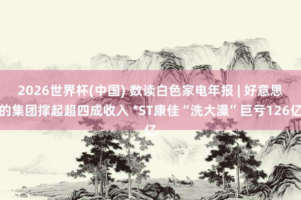 2026世界杯(中國) 數(shù)讀白色家電年報 | 好意思的集團撐起超四成收入 *ST康佳“洗大澡”巨虧126億